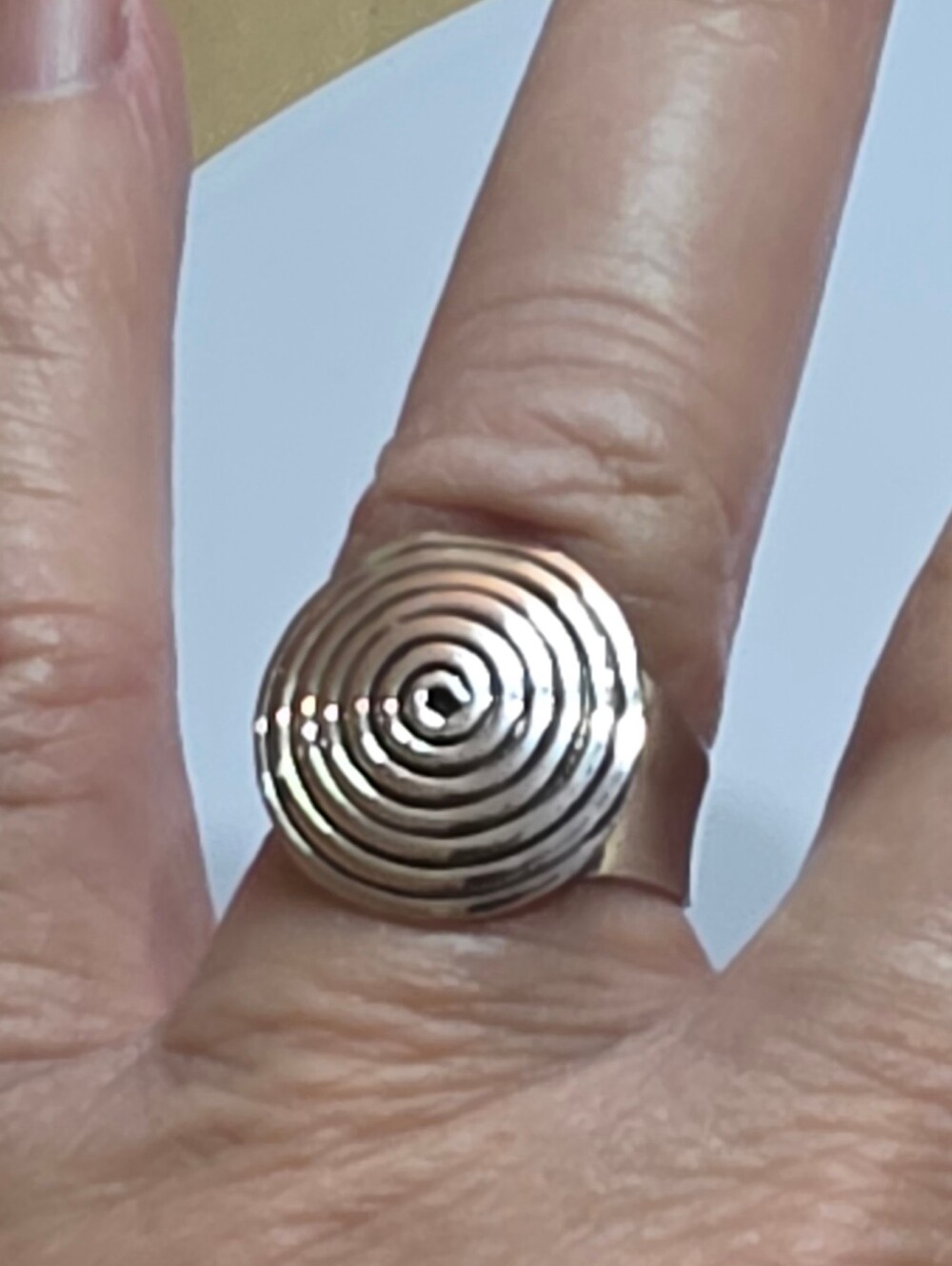 950 SILVER SWIRL ADJUSTABLE RING
